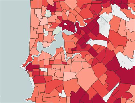 Crime rate in Perth, Australia .